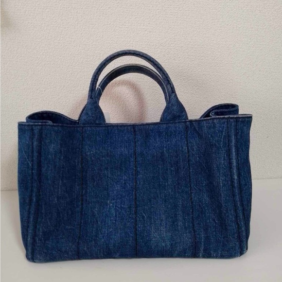 100% AUTHENTIC Prada Canapa Avio Demin - Picture 3 of 14